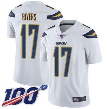 Los Angeles Chargers NFL Football Philip Rivers White Jersey Men Limited #17 Road 100th Season Vapor Untouchable